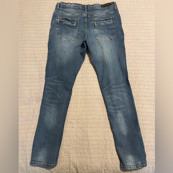 DSTRKT DENIM DISTRESSED JEANS "DIAMOND" EMBROIDERED SIZE 36 VINTAGE BLUE - Picture 13 of 15